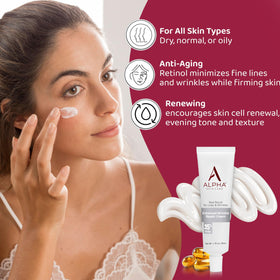 Alpha cream texture swirl demonstrating smooth consistency for easy absorption