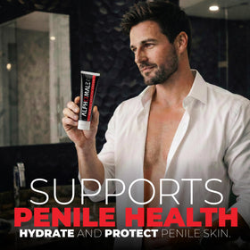 AlphaMale application demo showing gentle massage and quick absorption