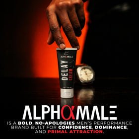 AlphaMale cream next to condom and lube conveying compatibility guidance benefit