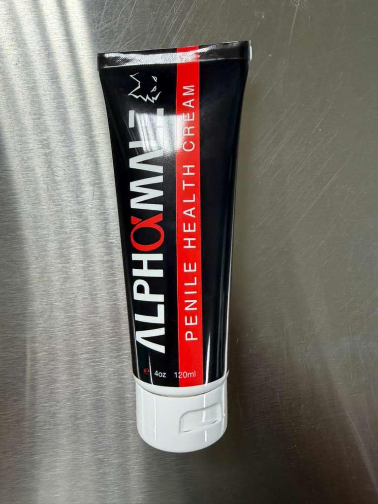AlphaMale lifestyle scene on bathroom counter suggesting daily use