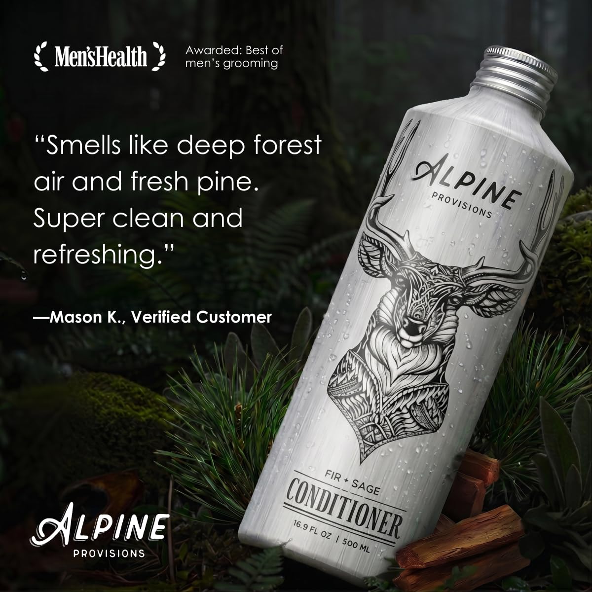 Alpine Provisions label close-up highlighting organic ingredients benefit