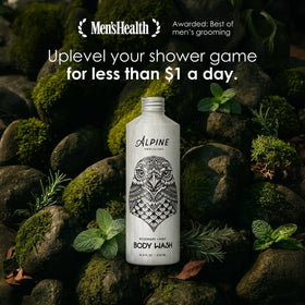 Alpine Provisions bottle in hand showing size and easy dispensing benefit