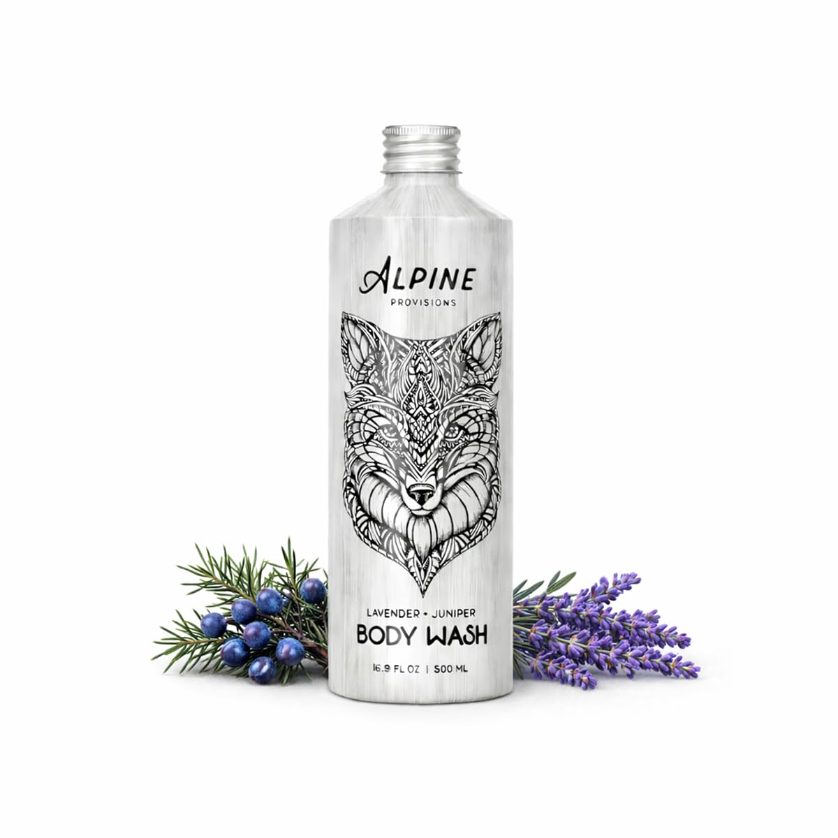 Alpine Provisions front bottle view showing label and eco packaging benefit