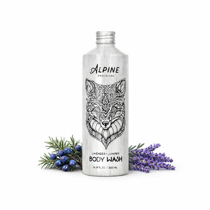 Alpine Provisions front bottle view showing label and eco packaging benefit