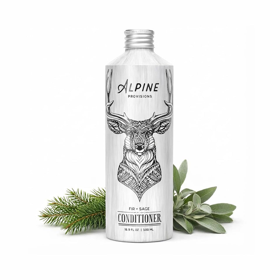 Alpine Provisions front packaging showing fir and sage benefits