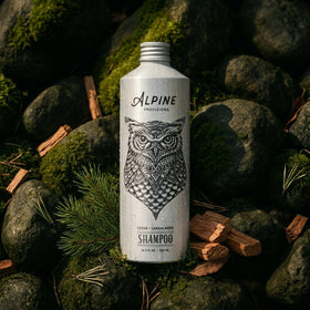 Alpine Provisions shampoo lathering in shower for refreshed cleansing