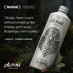 Alpine Provisions close-up of creamy shampoo texture for gentle cleanse benefit