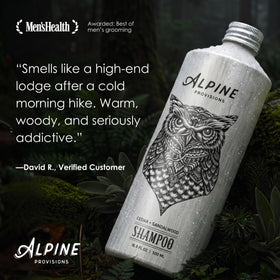 Alpine Provisions pump and label close-up highlighting ingredient claims