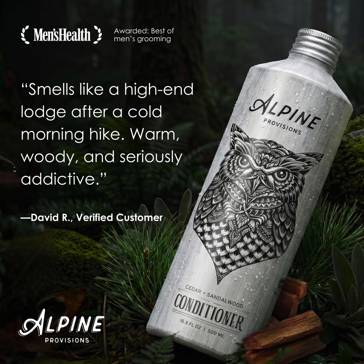 Alpine Provisions pump close-up dispensing smooth conditioner for easy use