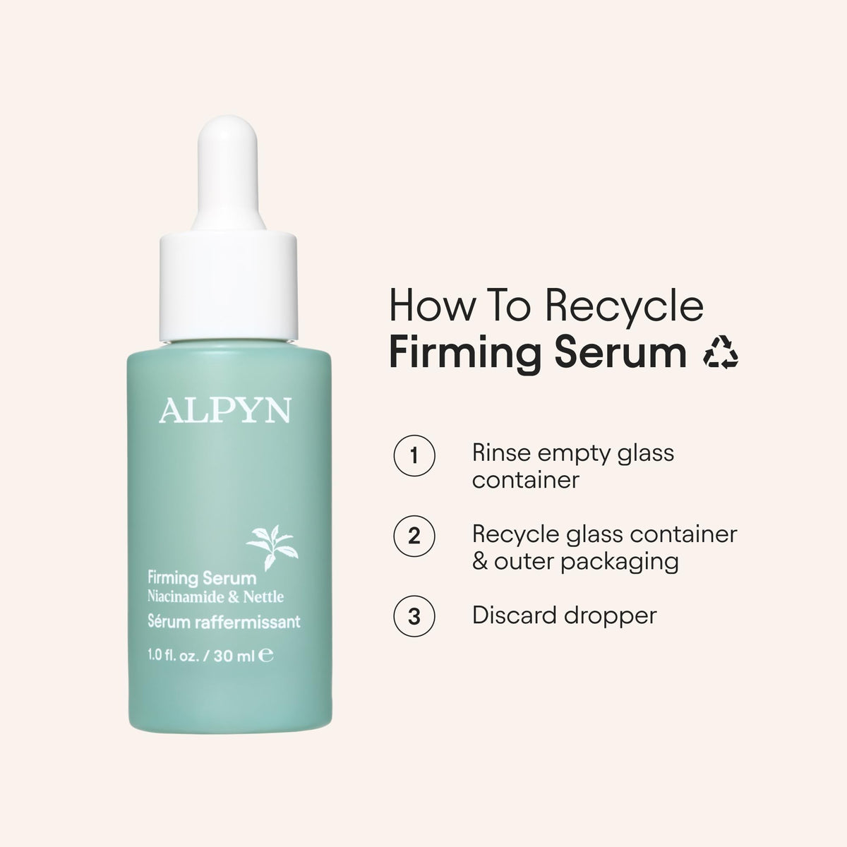 Alpyn applying serum to neck and hand showing smoothing benefit