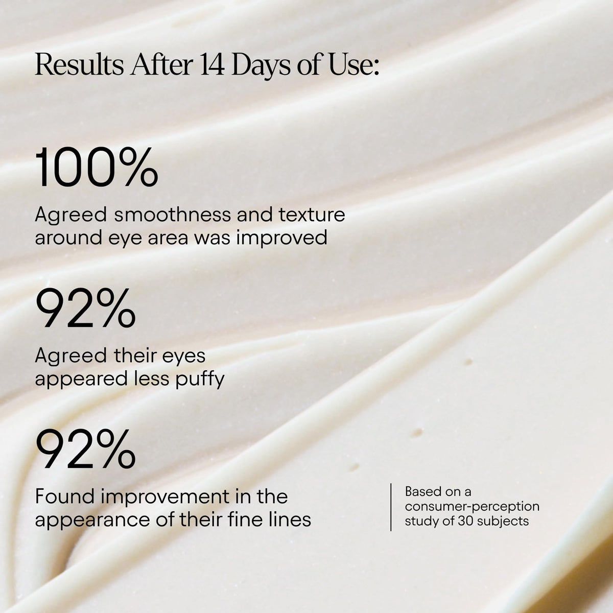 Alpyn applying balm under eye to reduce puffiness and blur fine lines
