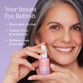 Alpyn Instant Bright Eye close-up texture of cream — shows smooth, lightweight consistency