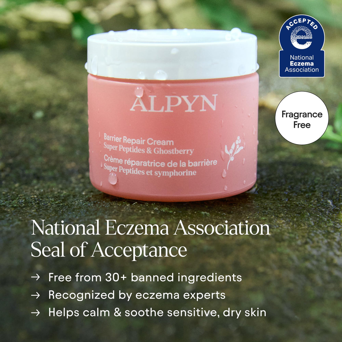 Alpyn product on bathroom counter promoting daily skincare routine
