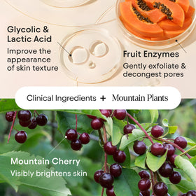 Alpyn cleanser dispensed in hand highlighting easy application and lather