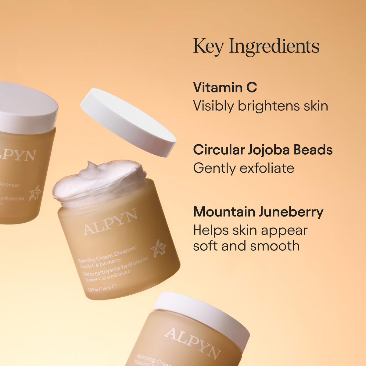 Alpyn jar next to common items showing 3.9 oz size and portability benefit