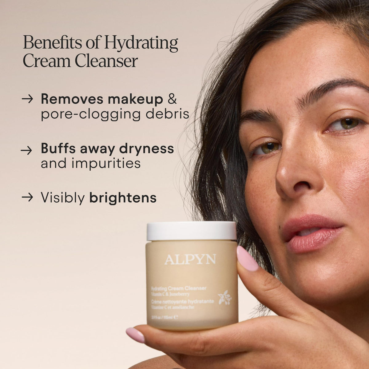 Alpyn texture close-up with jojoba beads showing gentle exfoliation benefit