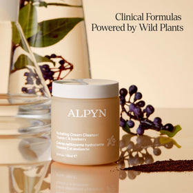Alpyn cleanser in use removing eye makeup showing effective cleansing benefit
