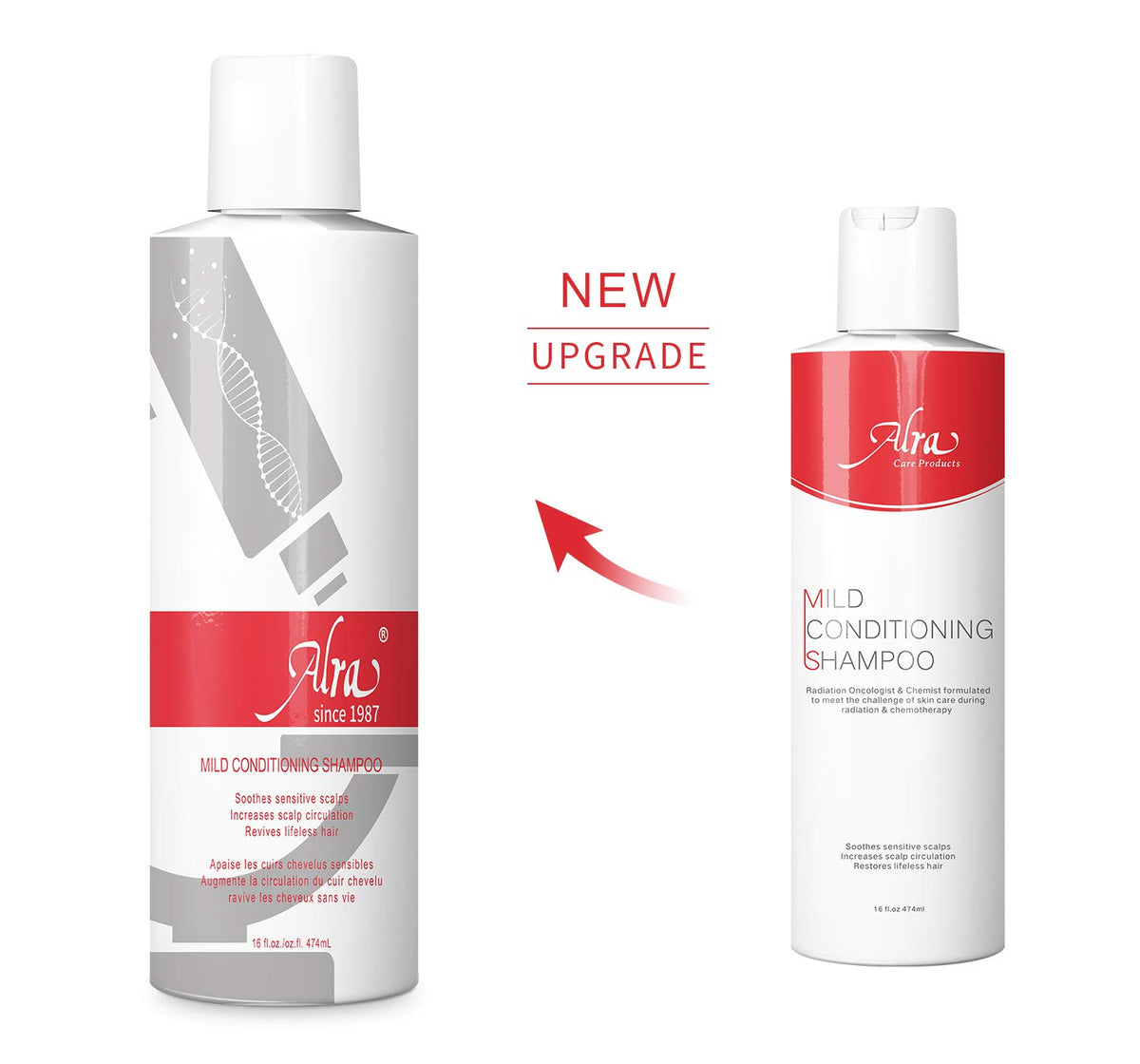 Alra pump dispensing creamy texture for soothing scalp relief