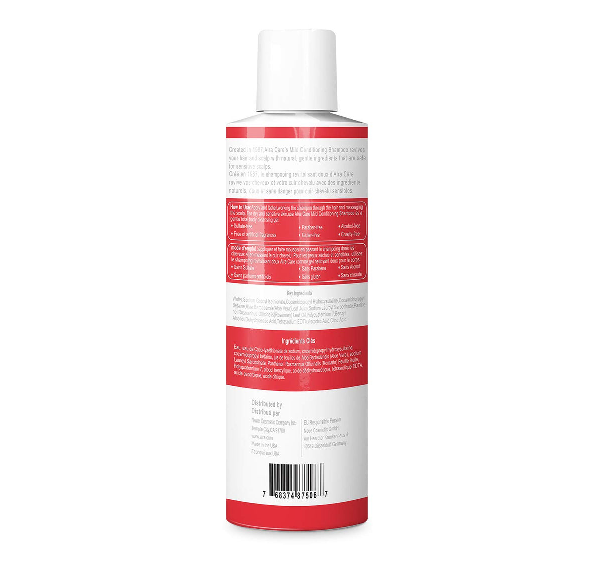 Alra shampoo being massaged into scalp demonstrating gentle cleansing and comfort