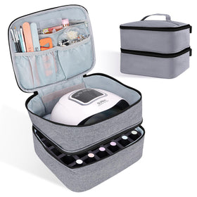 ALSLEA front exterior view showing durable gray fabric and handle for easy transport