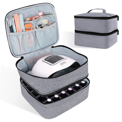 ALSLEA front exterior view showing durable gray fabric and handle for easy transport