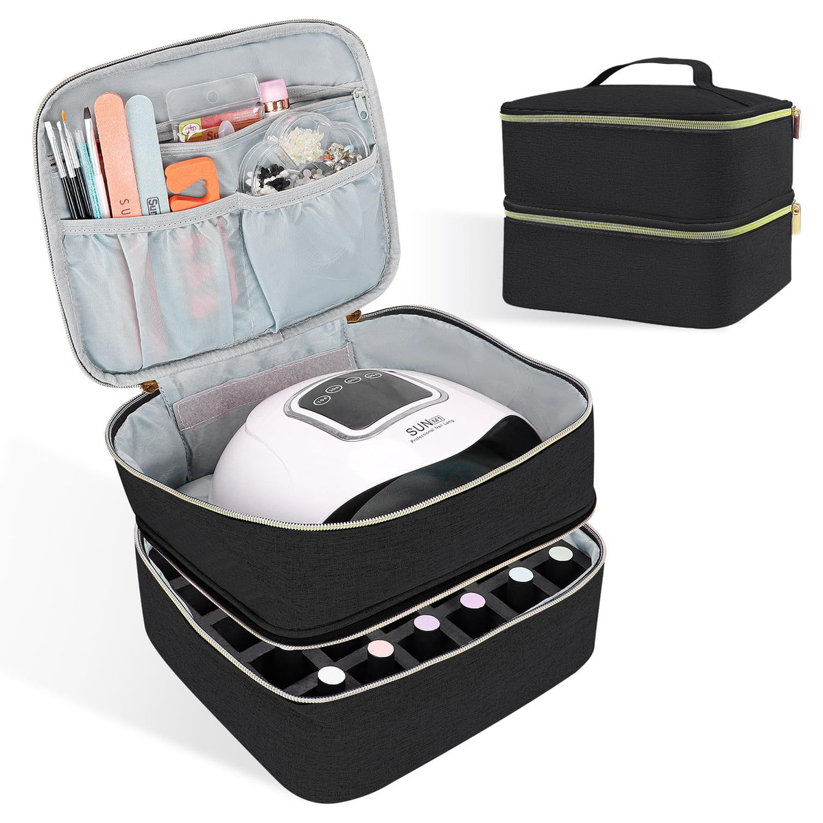 ALSLEA front view closed showing compact protective carry case and portability