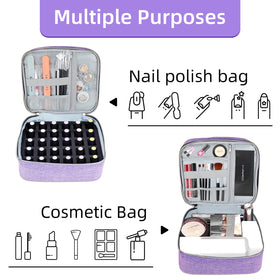 ALSLEA lifestyle shot of bag packed and travel-ready for mobile nail technicians