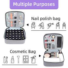 ALSLEA lifestyle travel scene showing case packed for a mobile nail appointment on-the-go