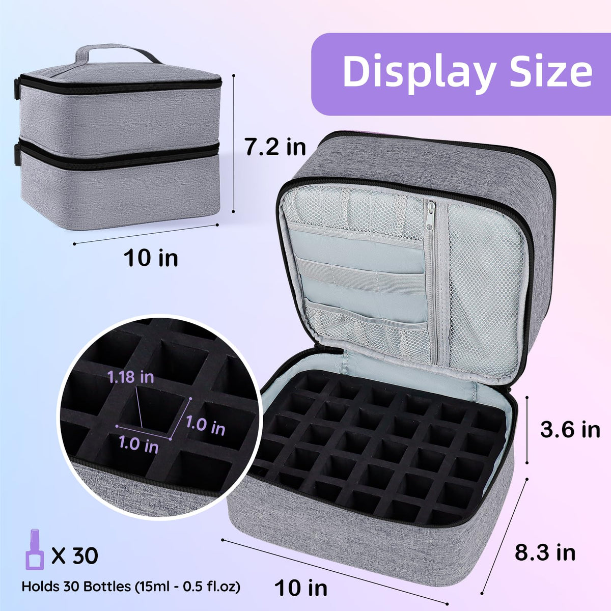 ALSLEA size comparison with hand demonstrating compact dimensions and portable capacity