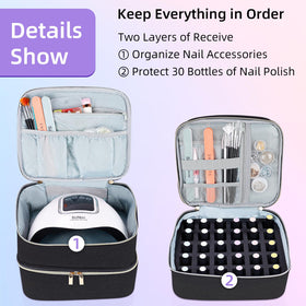 ALSLEA top compartment with nail lamp secured, convenient for device storage
