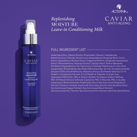 Alterna Caviar being sprayed on damp hair for easy detangling