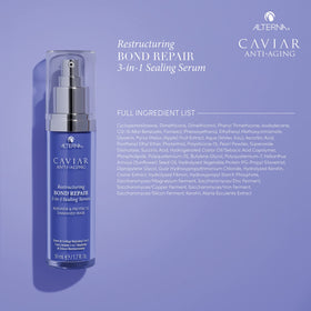 Alterna applying serum to damp hair, protects and preps for styling
