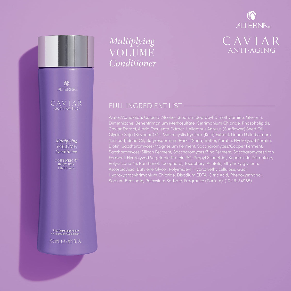 Alterna CAVIAR before and after scale comparison showing fuller-looking hair results