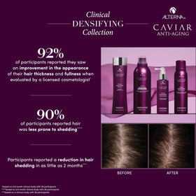 Alterna CAVIAR label detail highlighting densifying formula information