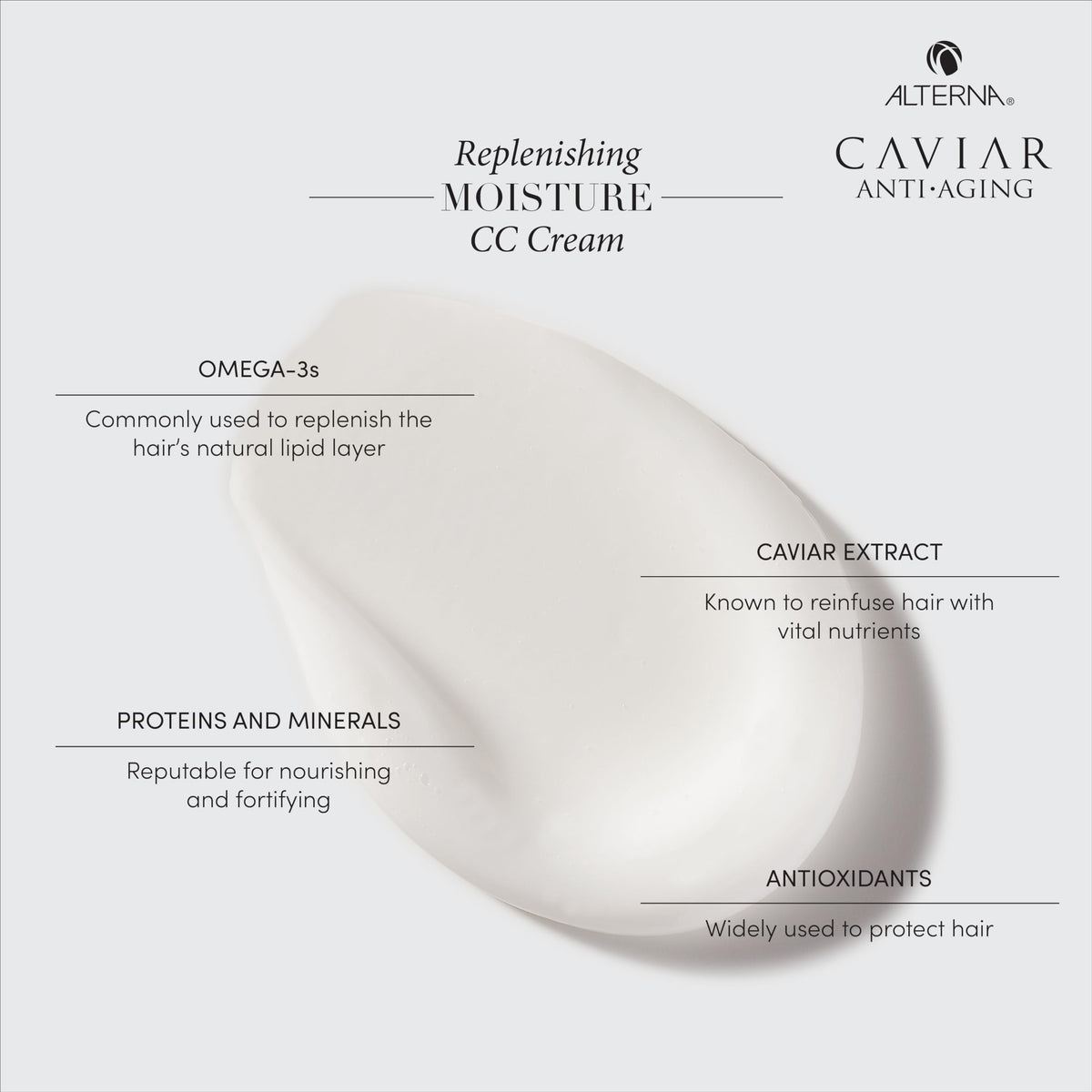 Alterna caviar extract detail highlighting restorative nutrient benefits