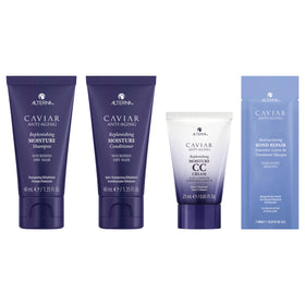 Alterna CC Cream dispensed on hand illustrating lightweight finish and heat protection