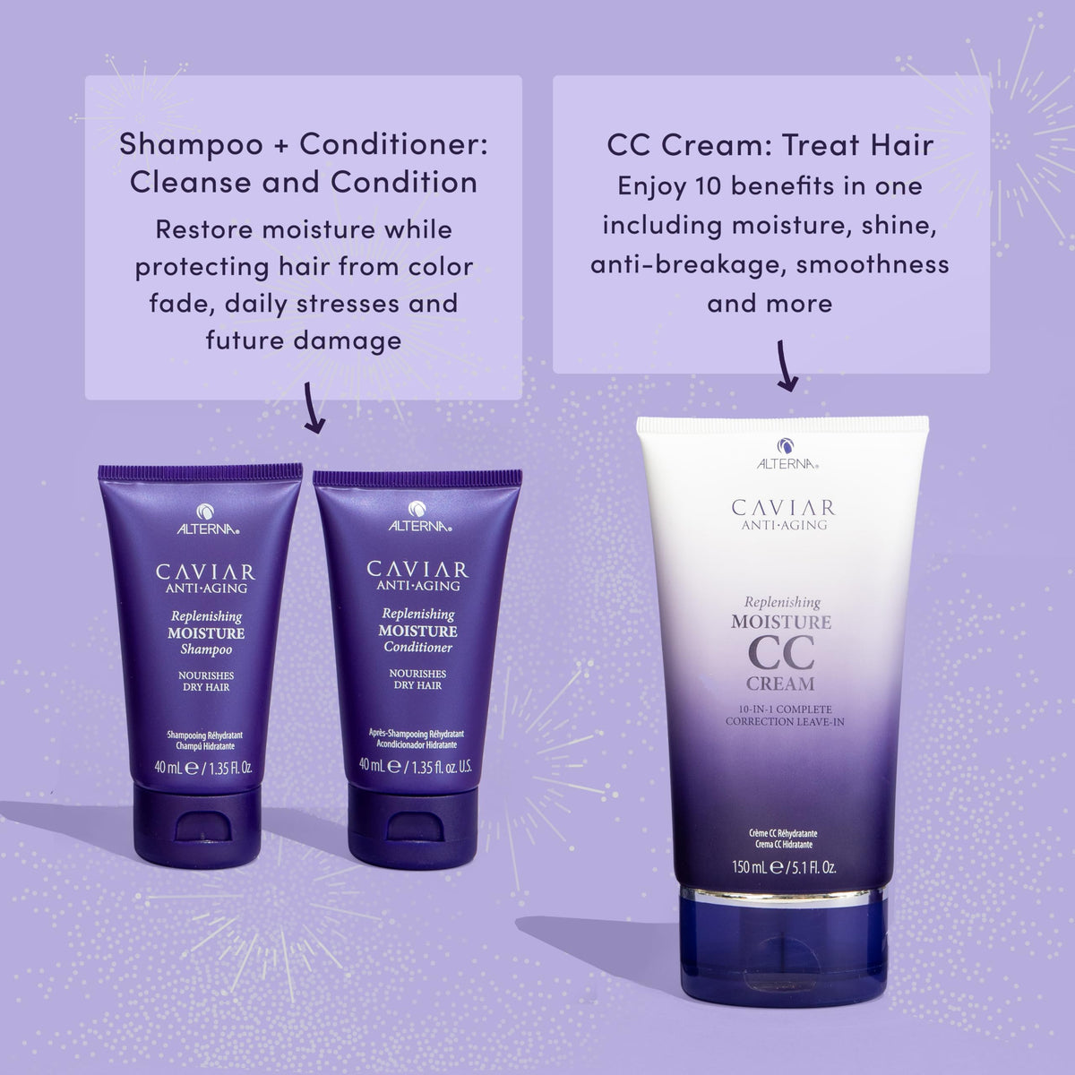 Alterna CAVIAR CC Cream tube close-up highlighting brand and lightweight finish