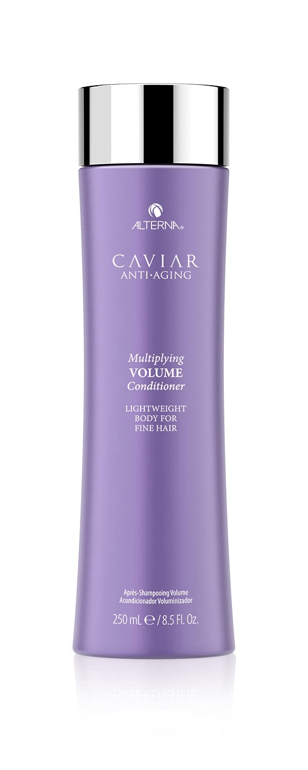 Alterna CAVIAR conditioner front packaging shows bottle and label, highlights salon-grade quality
