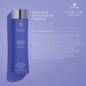 Alterna applying conditioner in hands for smoother detangling benefit