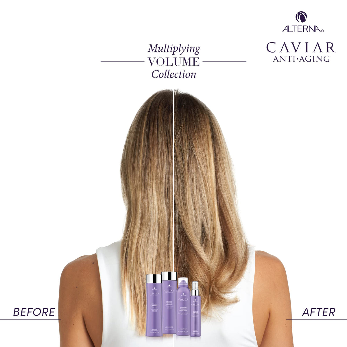 Alterna CAVIAR with caviar and omega ingredients visual emphasizing nourishing, anti-aging support