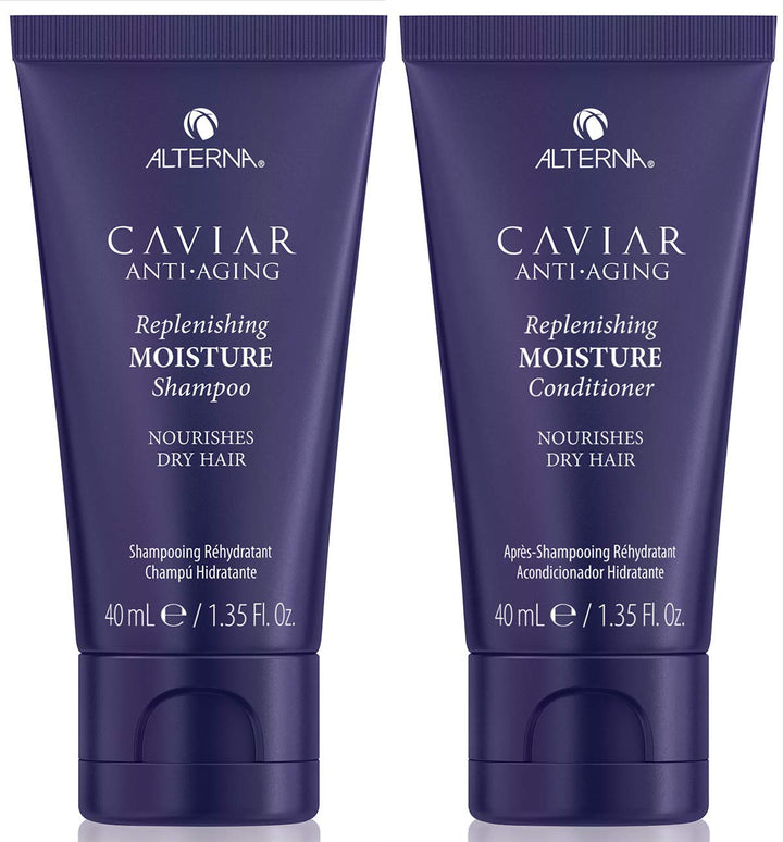 Alterna front packaging showing shampoo and conditioner for hydrated hair