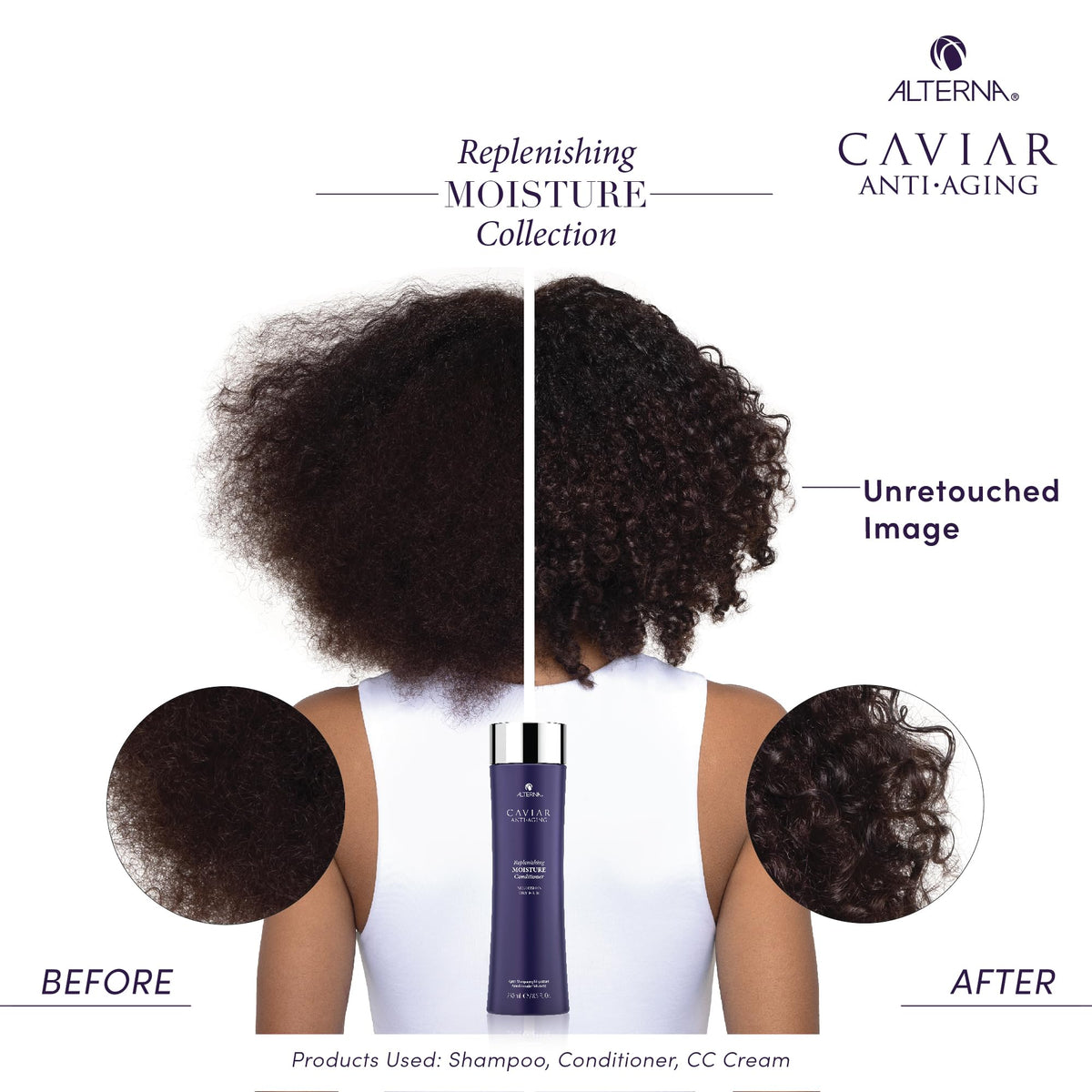 Alterna conditioner being applied in shower for improved manageability