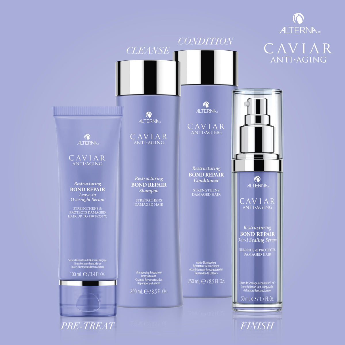 Alterna caviar extract ingredient visual, boosts lipids and hair nutrition
