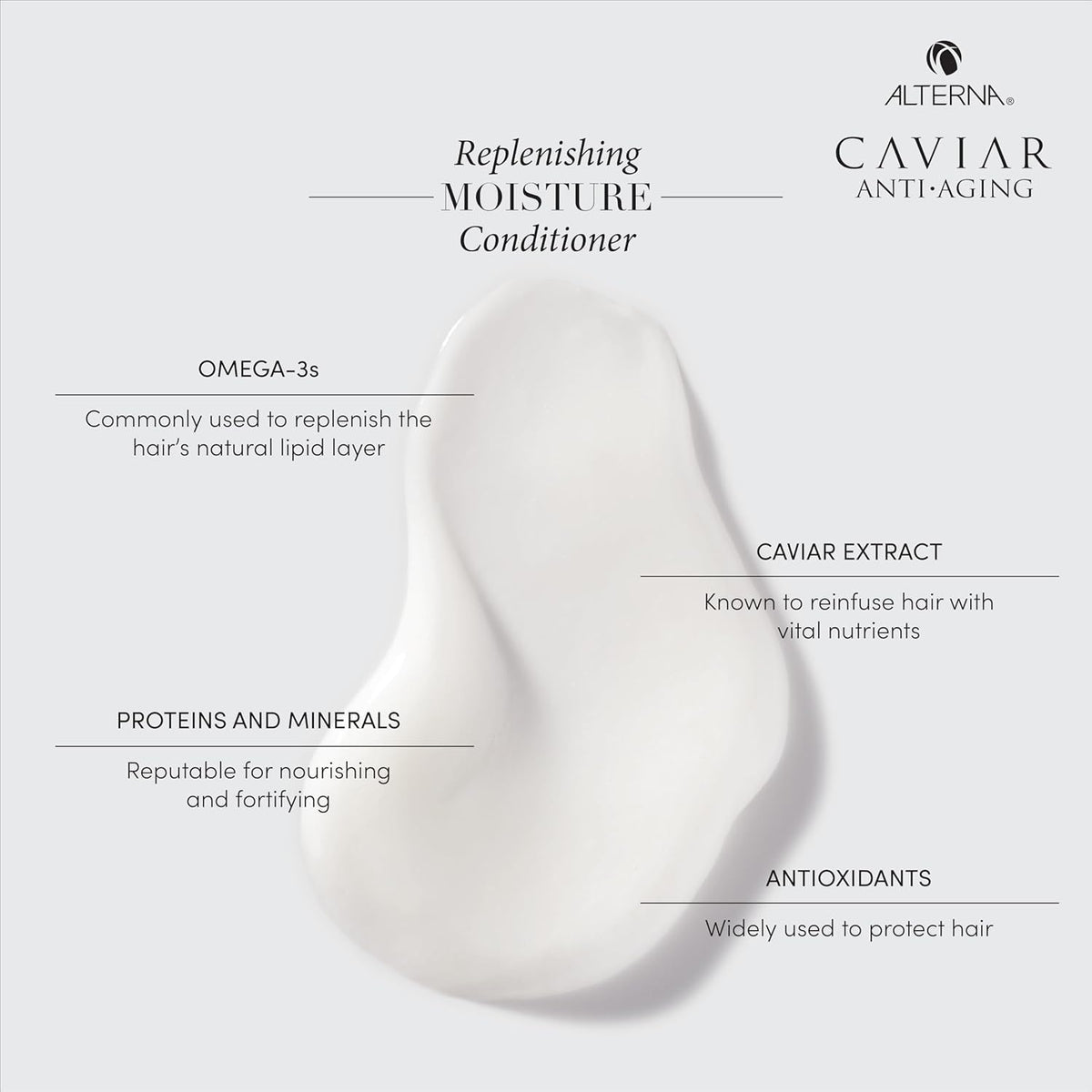 Alterna pure caviar roe ingredient detail showing nutrient-rich boost
