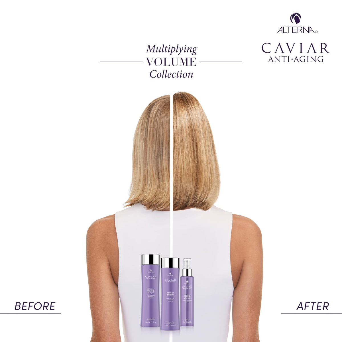 Alterna CAVIAR sea kelp ingredient detail emphasizing natural plumping benefit for strands