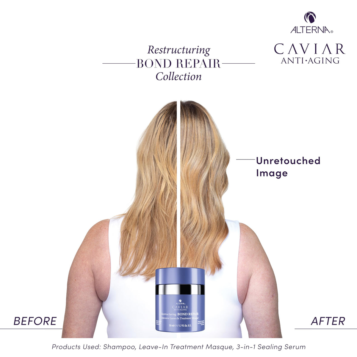 Alterna caviar ingredient visual suggesting luxury repair and strengthening