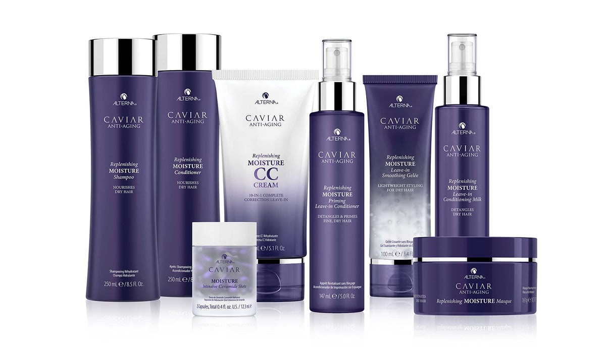 Alterna Caviar on bathroom shelf in lifestyle scene for daily routine