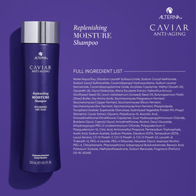 Alterna label close-up highlighting caviar extract and ingredient benefits