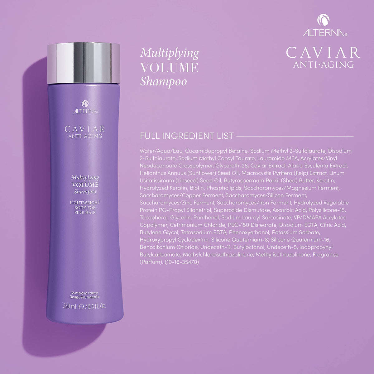 Alterna CAVIAR caviar extract visual emphasizing nutrient-rich formula