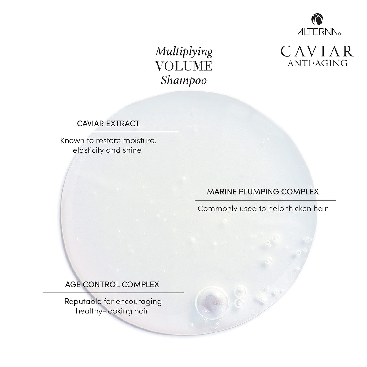 Alterna CAVIAR with matching conditioner and mist for fuller hair